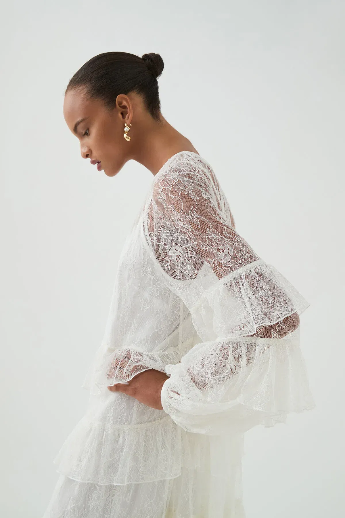 Aje Primrose Lace Maxi Dress White Size AU 4  - Image 5