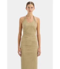 Sir the Label Jacques Mesh Halter Dress in Olive Size 1 / AU 8 for rent on The Volte - image 2