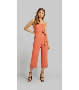 Kookai Oyster Jumpsuit Ochre Size 34 / AU 6 for rent on The Volte - image 1