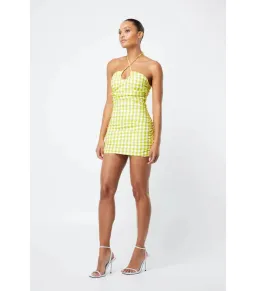 Mossman Check On It Mini Dress Green/Yellow Check Size AU 12 for rent on The Volte - image 1