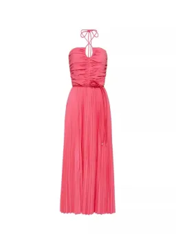 Rebecca Vallance Rosa Halter Midi Dress Pink Size AU 14 for rent on The Volte - image 6
