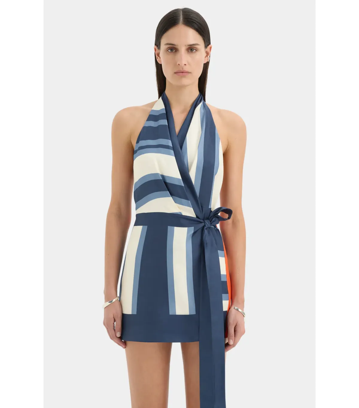 Sir The Label Dazed Wrap Halter Mini Dress Studio Print Size 1 / AU 8 - Image 3