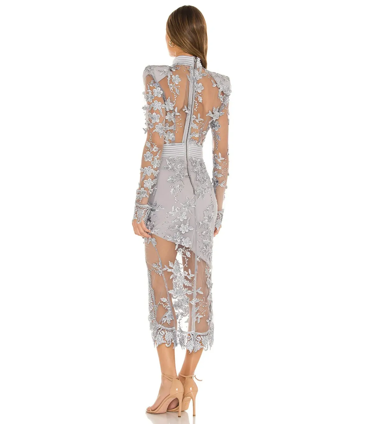 Zhivago Poison Gown Midi Dress in Dove Size AU 12  - Image 3