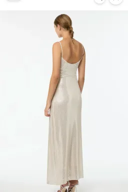 Manning Cartell High Voltage Slip Dress Nude Silver Size 10 for rent on The Volte - image 2