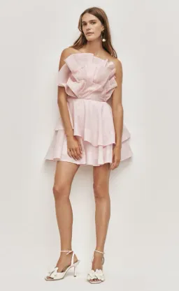 AJE Selestia Mini Dress Ash Pink Size 6 for rent on The Volte - image 1