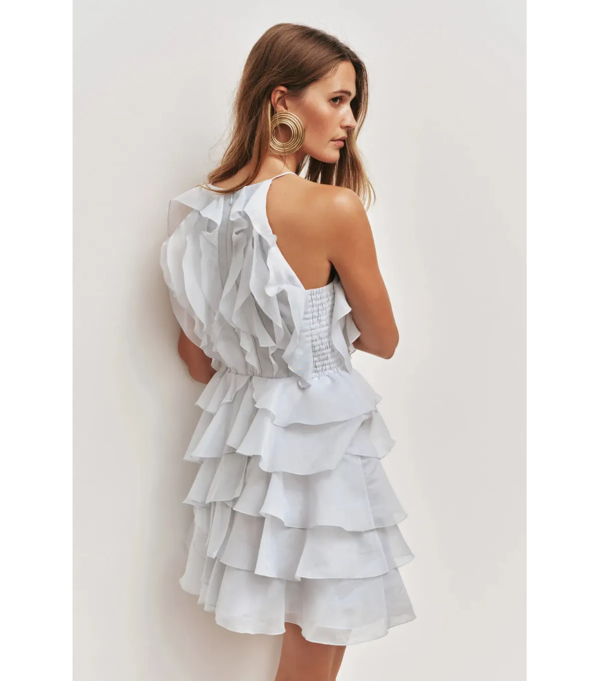 Aje Cleo Mini Dress Silver Blue Size 12 - Image 5