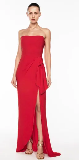 Manning Cartell Asymmetrical Games Strapless Gown Red Size 8 for rent on The Volte - image 2