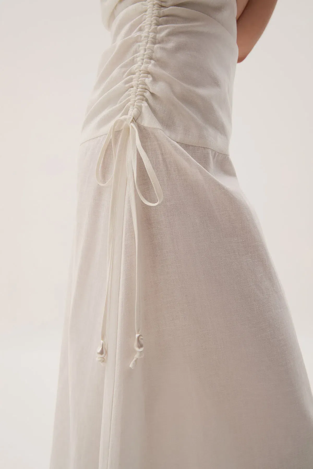 Aje White Daze One Shoulder Maxi Dress White Size AU 6 - Image 6