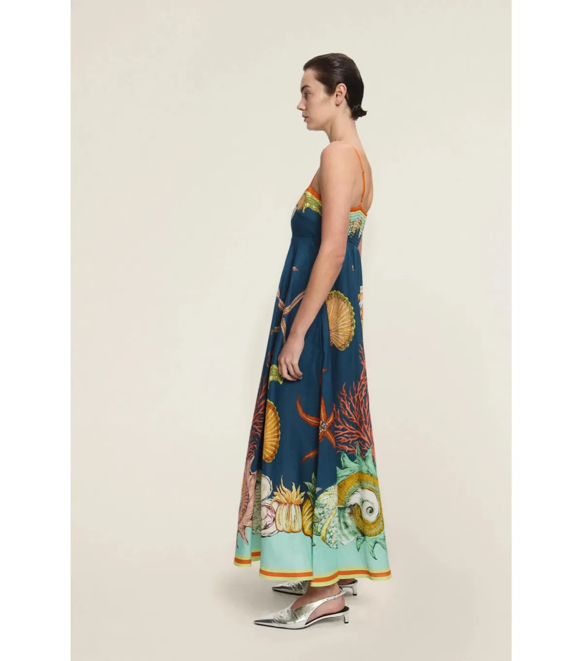 Alemais Dorian Midi Sundress Navy Size AU 8 - Image 3