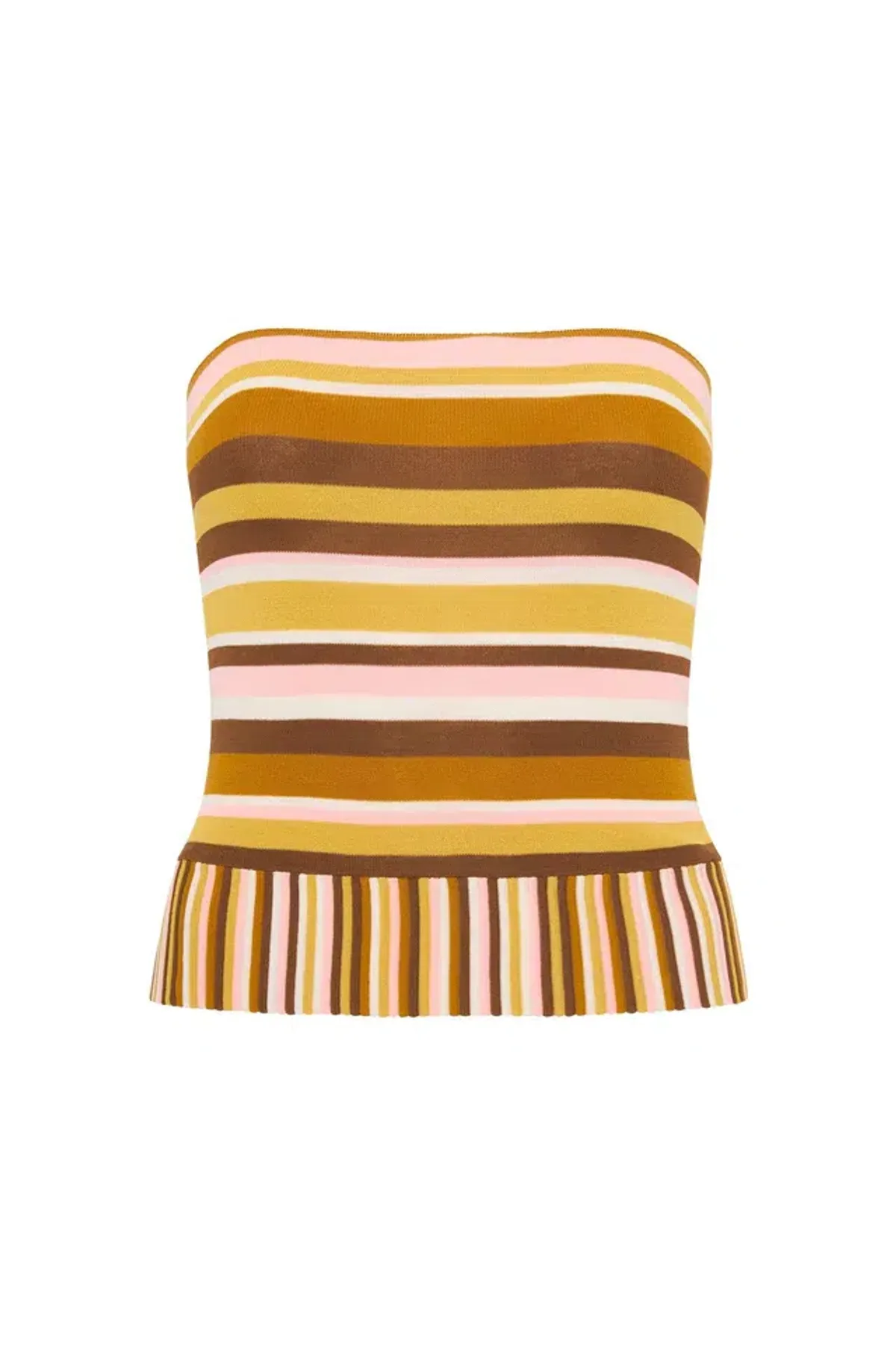 Faithfull Citara Strapless Top & Maxi Skirt Set in Cocoa Size 8 - Image 4