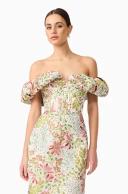 Elliatt Calaantha Off The Shoulder Midi Dress in Floral Size AU 8/S for rent on The Volte - image 2
