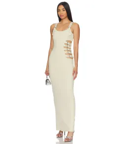 Hours Eve Maxi Dress Beige Size S / AU 8 for rent on The Volte - image 1