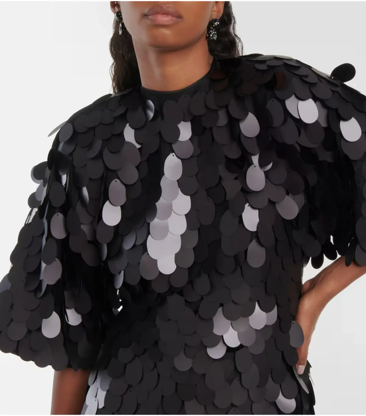 Rotate By Birger Christensen Sequined Mini Dress Black Size S / AU 8 - Image 3