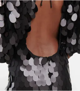 Rotate By Birger Christensen Sequined Mini Dress Black Size S / AU 8 for rent on The Volte - image 4