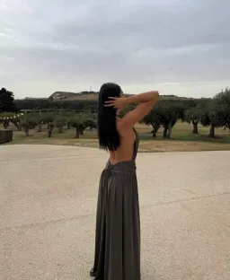 Arcina Ori Santina dress in khaki size 6  for rent on The Volte - image 3