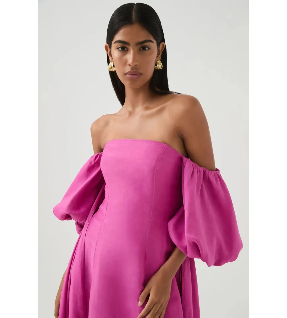 Aje Incarnation Midi Dress Magenta Size 10 - Image 2