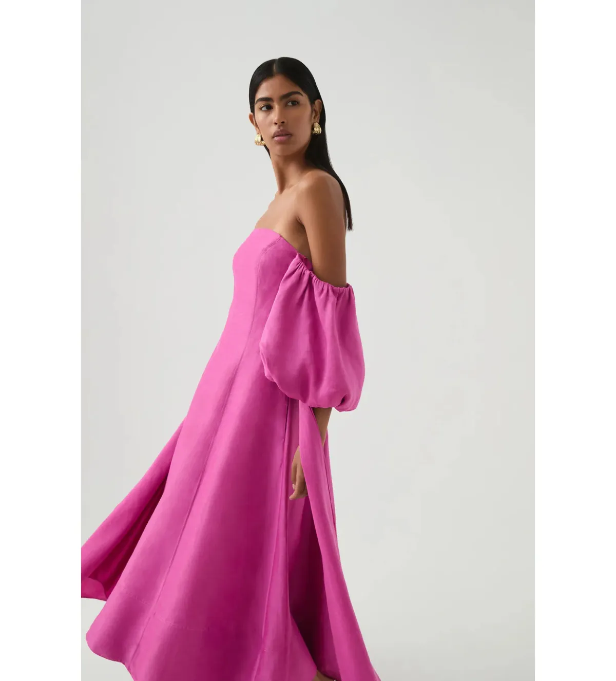 Aje Incarnation Midi Dress Magenta Size 10 - Image 3