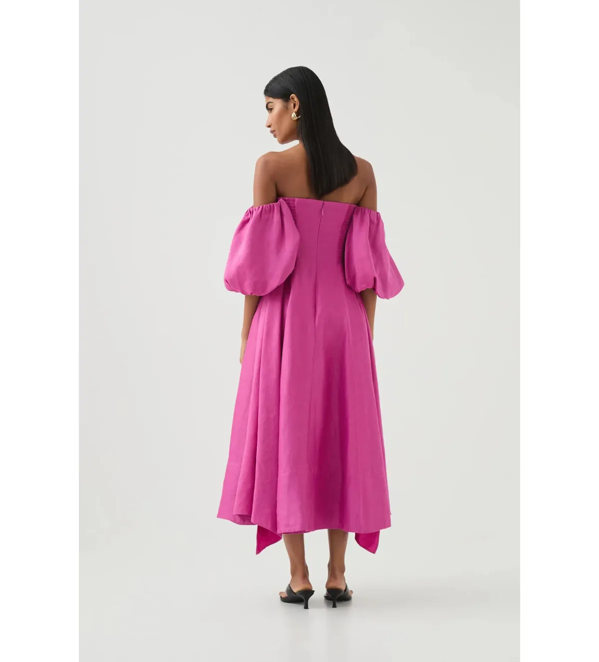 Aje Incarnation Midi Dress Magenta Size 10 - Image 4