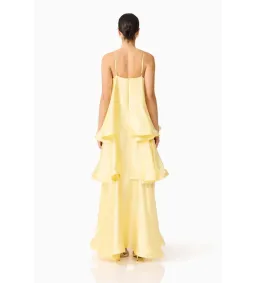 Elliatt Tilly Tiered Maxi Dress in Butter Yellow Size S/AU 8 for rent on The Volte - image 8
