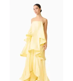 Elliatt Tilly Tiered Maxi Dress in Butter Yellow Size S/AU 8 for rent on The Volte - image 4