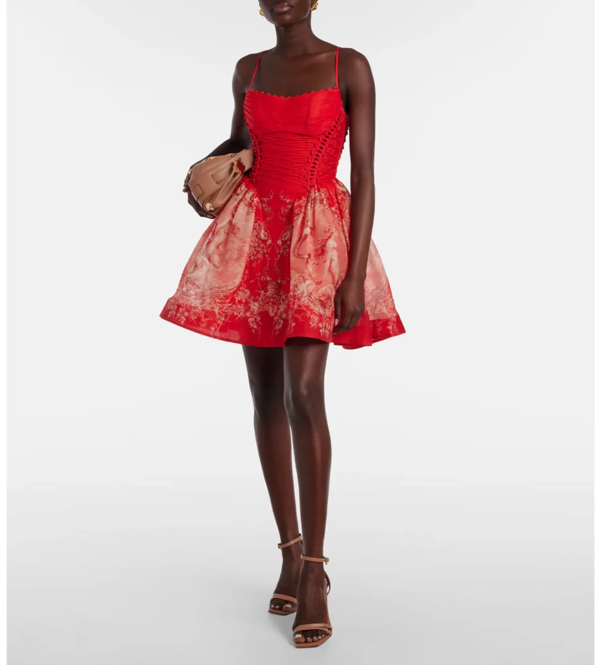 Zimmermann Rebellion Beaded Mini Dress in Red Size 1/ AU 10 - Image 1