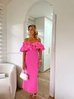 AJE Transcendent Midi Dress Pink size S for rent on The Volte - image 1