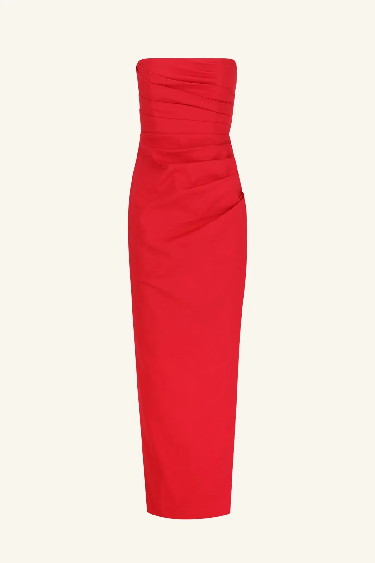 Shona Joy Lani Strapless Draped Maxi Dress in Chilli Red Size 8  - Image 4