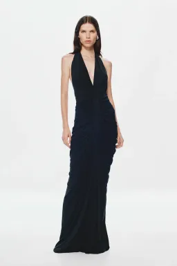 MISHA THE VENUS GATHERED CUPRO DRESS. SIZE S / AU 8-10 for rent on The Volte - image 2