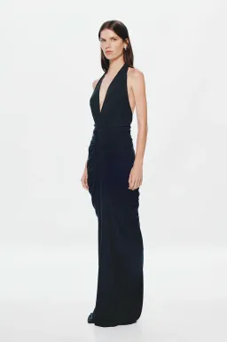 MISHA THE VENUS GATHERED CUPRO DRESS. SIZE S / AU 8-10 for rent on The Volte - image 5
