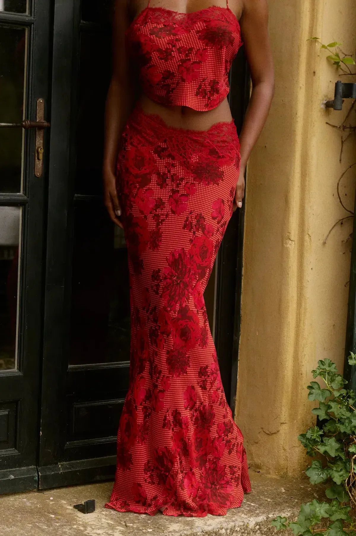 BYDEE FLEURIE MAXI SKIRT & AURELIE TOP IN ROSÉ. SIZE XS / AU 6-8 - Image 16