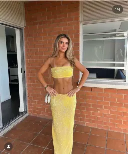 Natalie Rolt Desiree Set Yellow for rent on The Volte - image 1