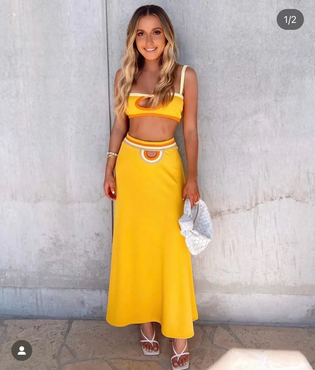 Christopher Esber Fran Loophole Set in Mango - Image 1