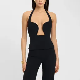 Kookai Alto Low Cut Top Black Size AU 8 for rent on The Volte - image 1