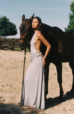 Ance Gria Gaia Gown Silver Grey Size XS/AU 6 for rent on The Volte - image 2