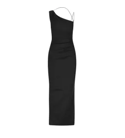 Shona Joy Lani Asymmetrical Gathered Maxi Dress Black Size AU 10 for rent on The Volte - image 5