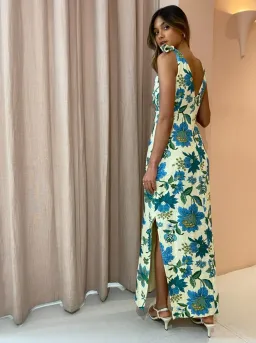 Sir The Label Alexandre Tie Midi Dress In Marguerite Print Size 0 / AU 6 for rent on The Volte - image 5