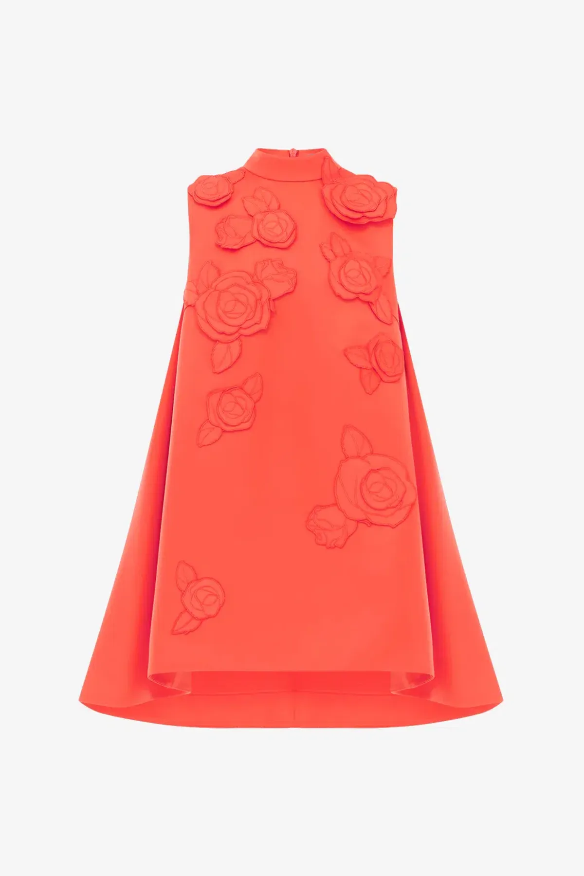 Leo Lin Fallon Appliqué Floral Mini Dress Saffron Size 10 - Image 1