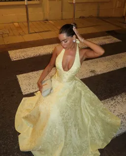 Babyboo Effie Midi Dress in Lemon  for rent on The Volte - image 3