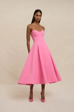 By Johnny Venus Shell Strapless Dress Pink Size AU 10 for rent on The Volte - image 1