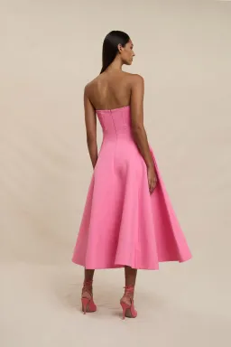 By Johnny Venus Shell Strapless Dress Pink Size AU 10 for rent on The Volte - image 3