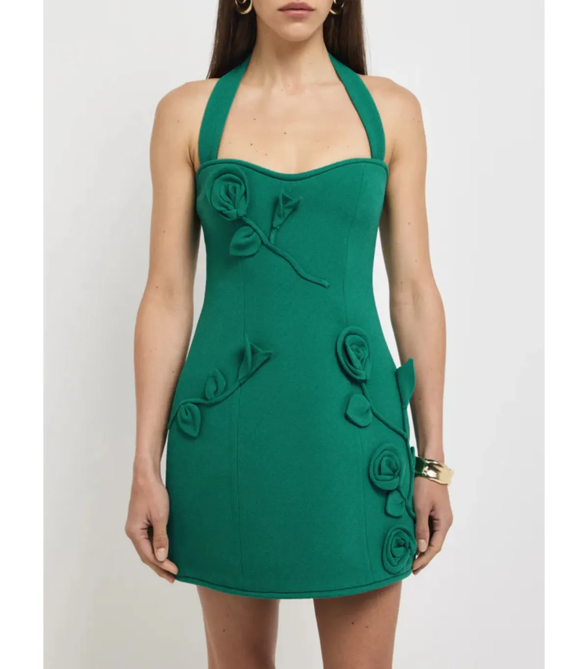 Sheike Maya Mini Dress Jade Green Size AU 6 - Image 3