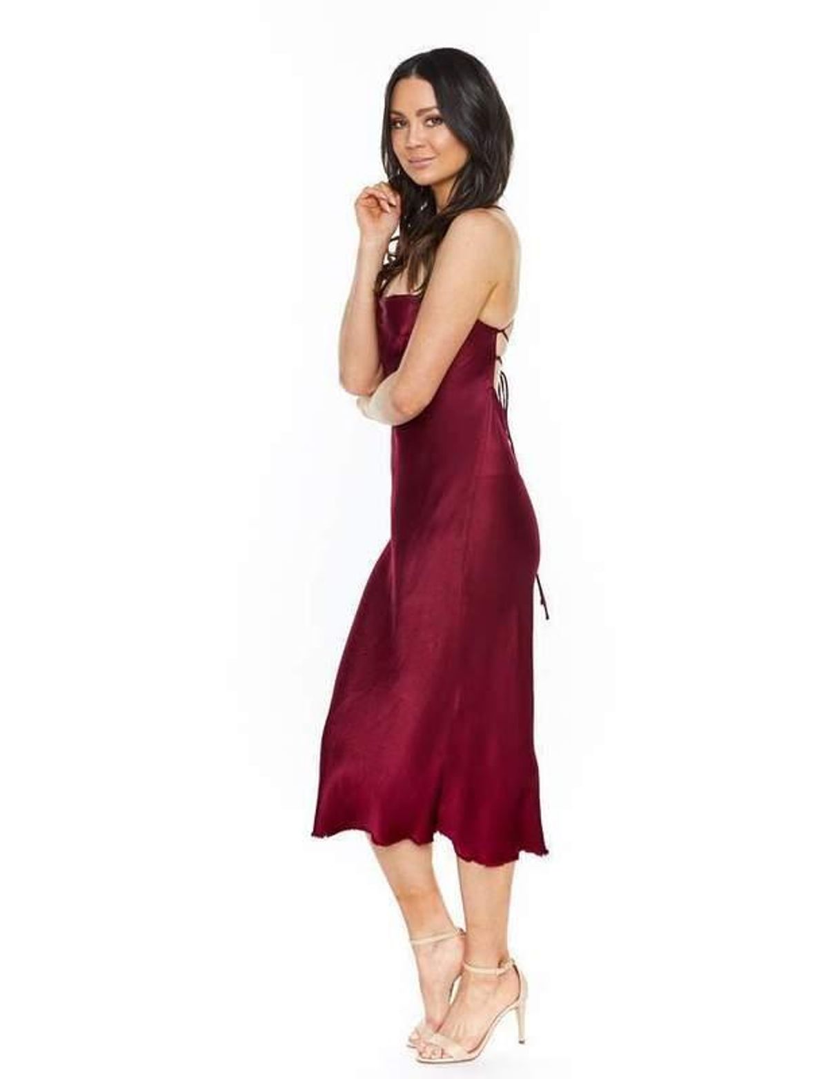 Bec & Bridge Kaia Cowl Midi Dress Plum Size 10 - Image 5