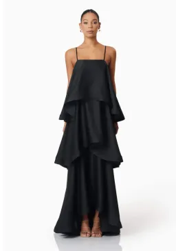 Elliatt Tilly Tiered Maxi Dress Black Size AU 10  for rent on The Volte - image 1