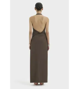 Sir the Label Sol Halter Maxi Gown in Mocha Size 0 / AU 6 for rent on The Volte - image 2