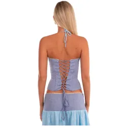 I Am Delilah Adeline Corset and Skirt Storm Blue Size AU 8  for rent on The Volte - image 3