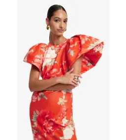 Leo Lin Lucinda Maxi Dress Saffron Peony Print Size 14 for rent on The Volte - image 3