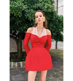 Eliya the Label Riley Mini Dress Size Red//Pink XS/AU 6 for rent on The Volte - image 3