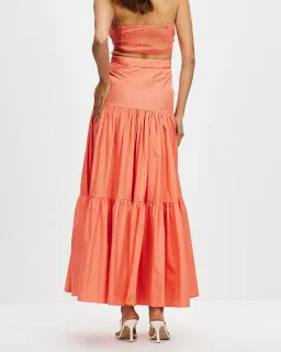 Runaway The Label Ayla Strapless Crop Top & Maxi Skirt Set in Sunset Size 8 for rent on The Volte - image 3
