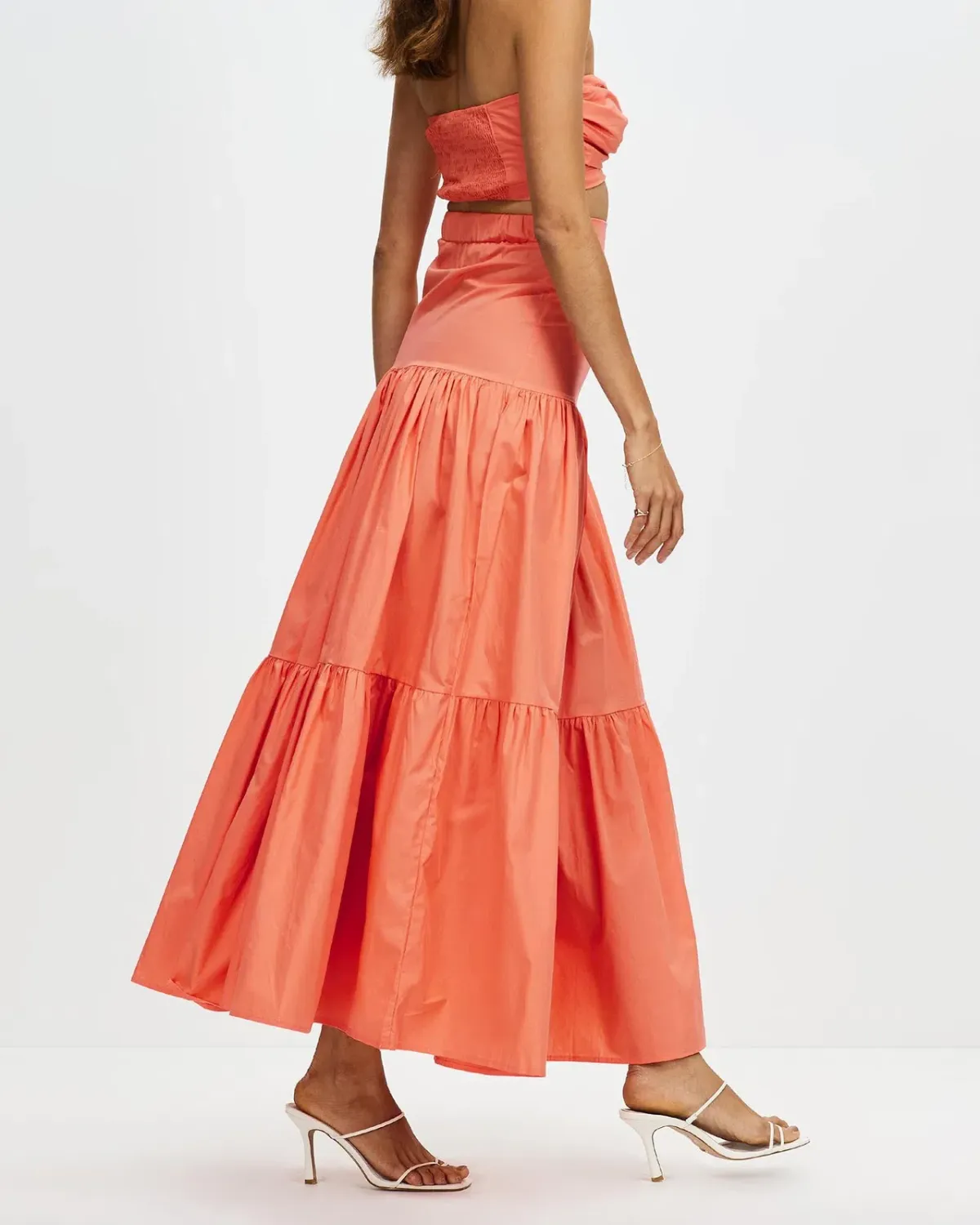 Runaway The Label Ayla Strapless Crop Top & Maxi Skirt Set in Sunset Size 8 - Image 5