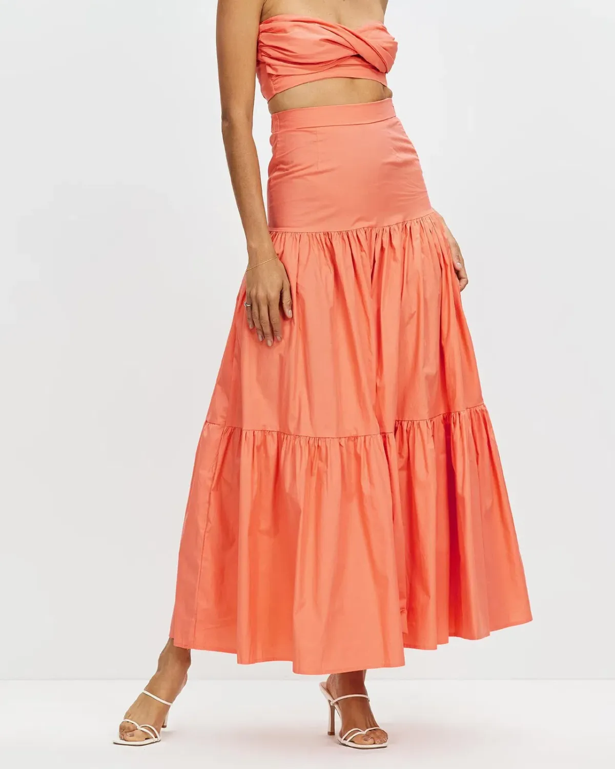 Runaway The Label Ayla Strapless Crop Top & Maxi Skirt Set in Sunset Size 8 - Image 2